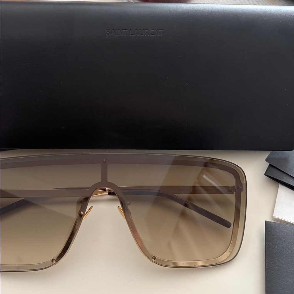 Saint Laurent Sl 364 Sunglasses Brown Gold - Picture 3 of 15